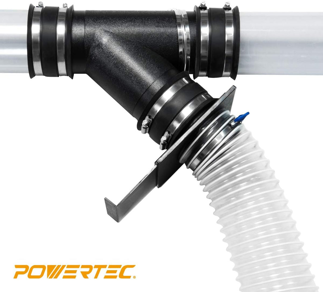 POWERTEC 70133V 6,4 cm Blast Gate für Vakuum 6 Stück, 6 Stück