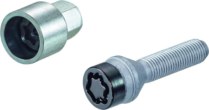 27183SUB Radsicherungsbolzen SUB (Schwarz) M14x1.5, Kegelsitz, Schaftlänge 39,0mm, SW17, Schlüsseldu