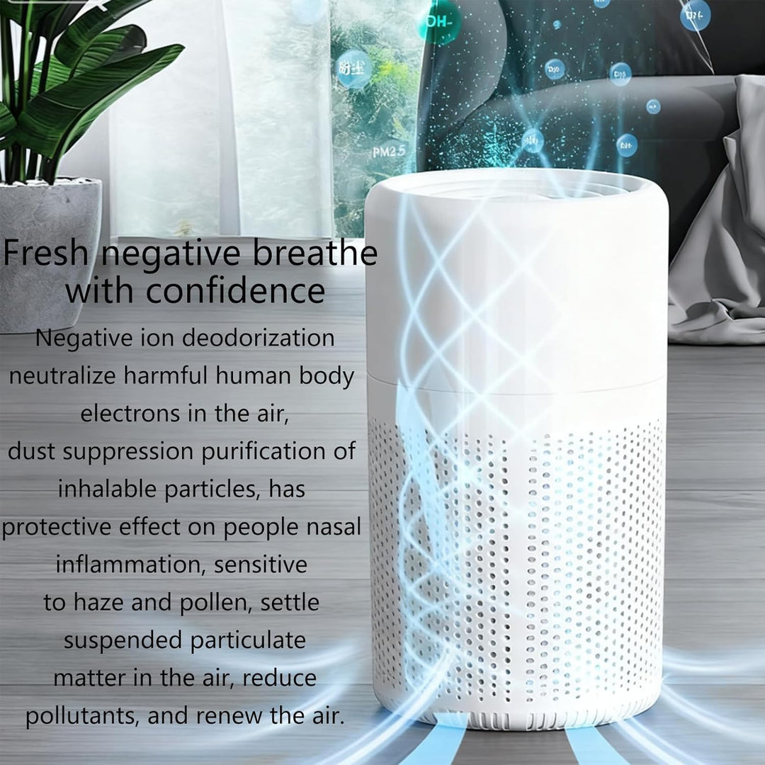 Luftreiniger Allergiker mit HEPA Luftfilter, Mini-Luftreiniger mit Aromatherapie fürs Schlafzimmer,