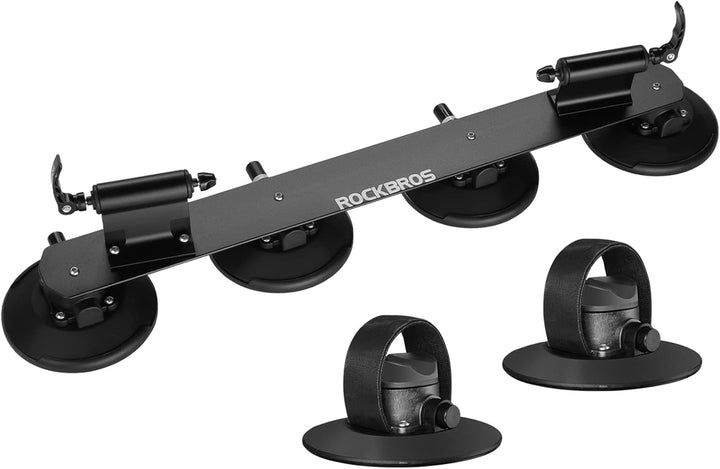 ROCKBROS Fahrradträger mit Saugnäpfe Fahrrad Dachträger Dachgepäckträger Schnellmontage für 2 Fahrrä