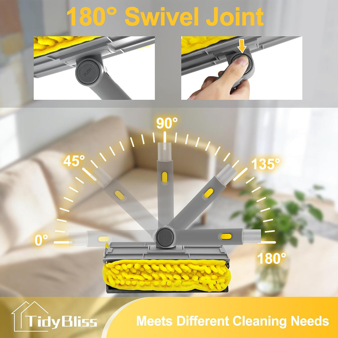 TidyBliss Staubwedel Lang Ausziehbar 196 cm, Teleskopstange Deckenventilator Flügel Reiniger, Wieder