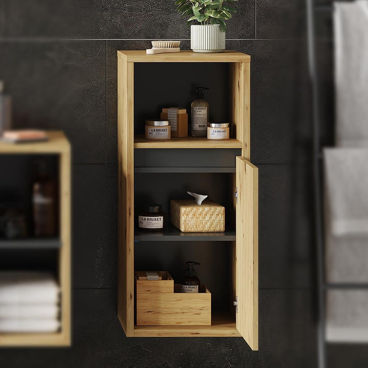 Vicco Midischrank Viola, Goldkraft Eiche/Anthrazit, 38 x 80 cm, Goldkraft Eiche