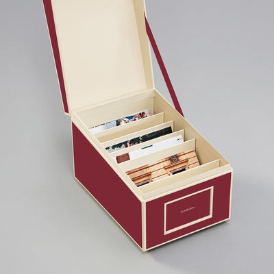 Semikolon 352544 CD- und Fotobox – 17,7 x 15,7 x 25,6 cm – für 10 x 15 cm Fotos – Cover burgundy dun