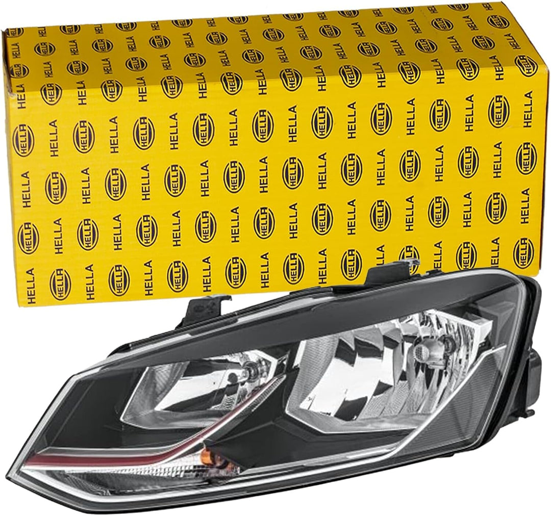 HELLA 1EB 012 034-051 FF/Halogen-Hauptscheinwerfer - links - für u.a. VW Polo (6R1, 6C1) - GTI Links