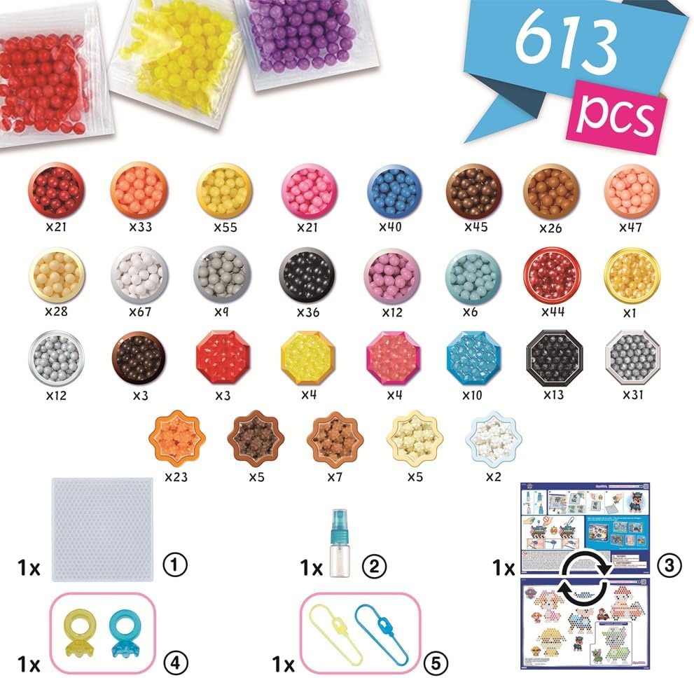 Aquabeads 35125 Paw Patrol Schlüsselanhänger Bastelset, Wasserperlen Kreativset mit Paw Patrol Chara