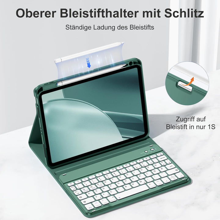 Hülle mit Tastatur für iPad Air 11 Zoll M3 2025 M2 2024/Air 5 Generation 2022 4. 2020 10,9 Zoll, Mag