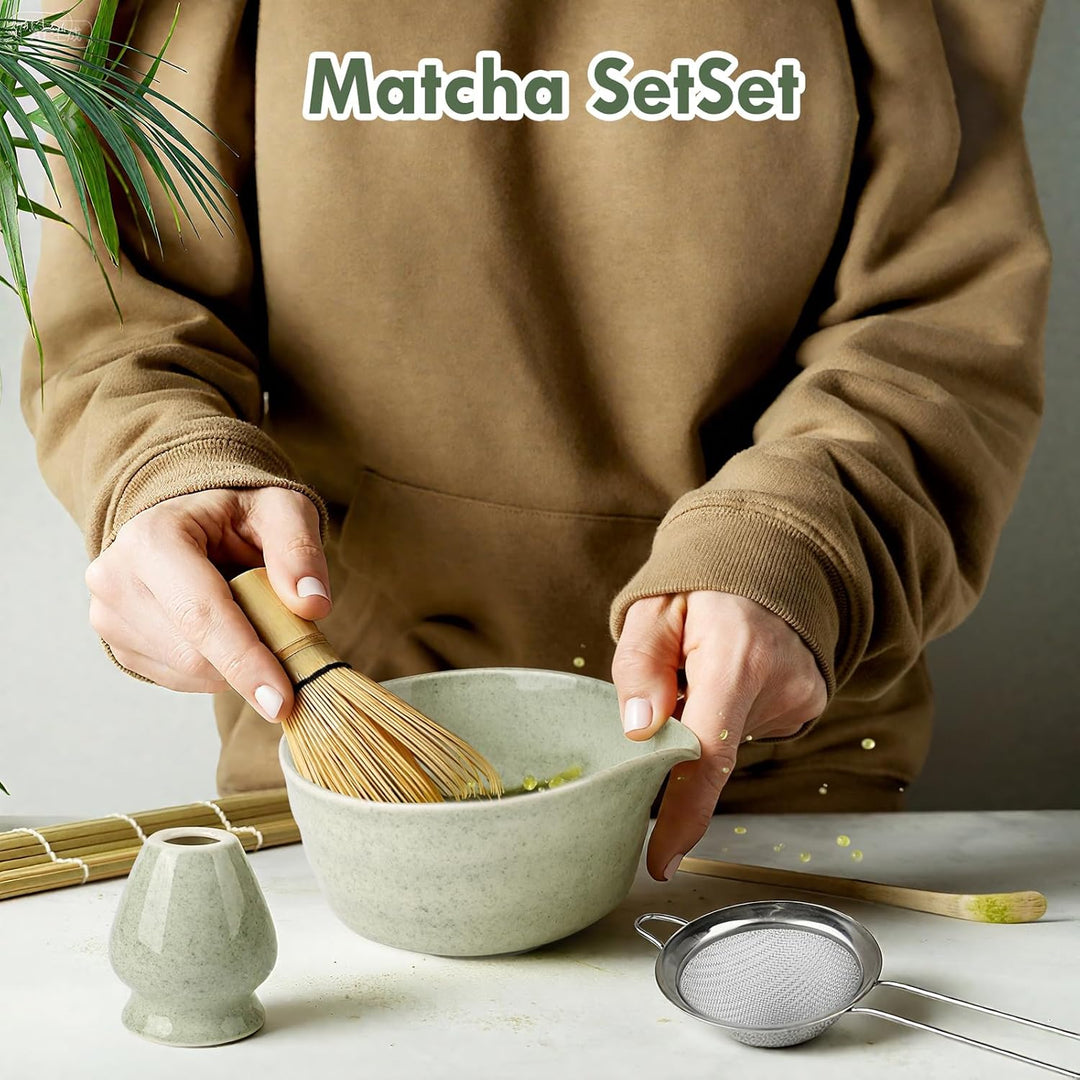 5 Stück Matcha Set, Matcha Whisk Set, Matcha Tea Set, Stylisches Matchas Set Mit Matcha Besen, Match