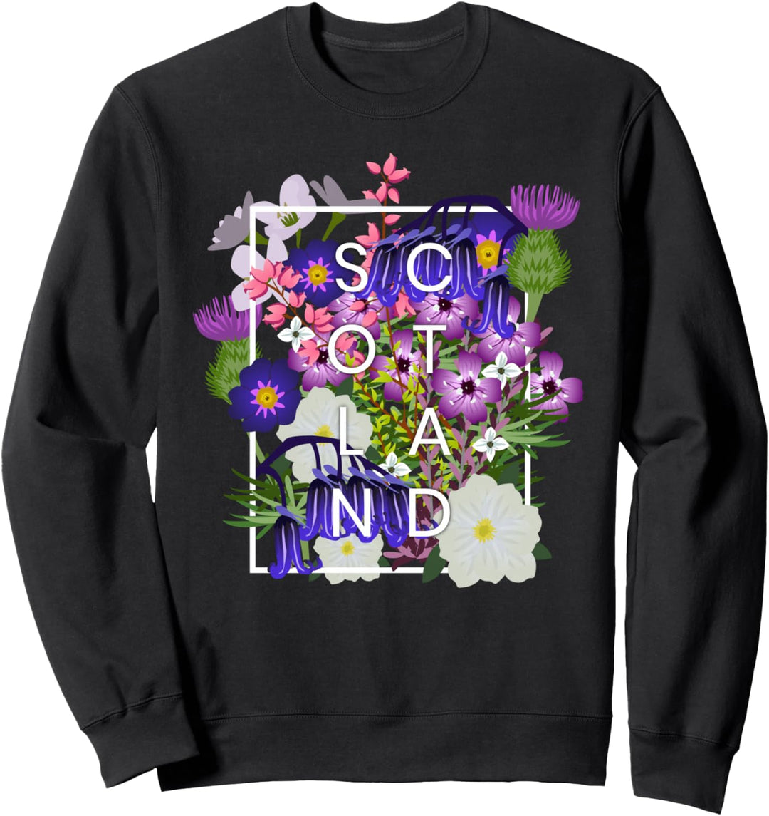 Blumen von Schottland Wortkunst - Schottischer Stolz Sweatshirt