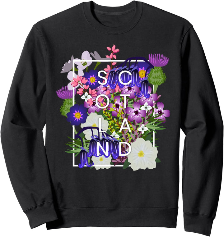 Blumen von Schottland Wortkunst - Schottischer Stolz Sweatshirt