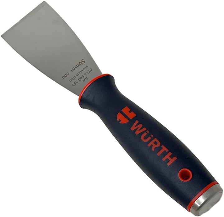 Würth Profi Edelstahl Schlagschaber 50mm Universalschaber mit Schlagkappe, Spachtel Universalspachte