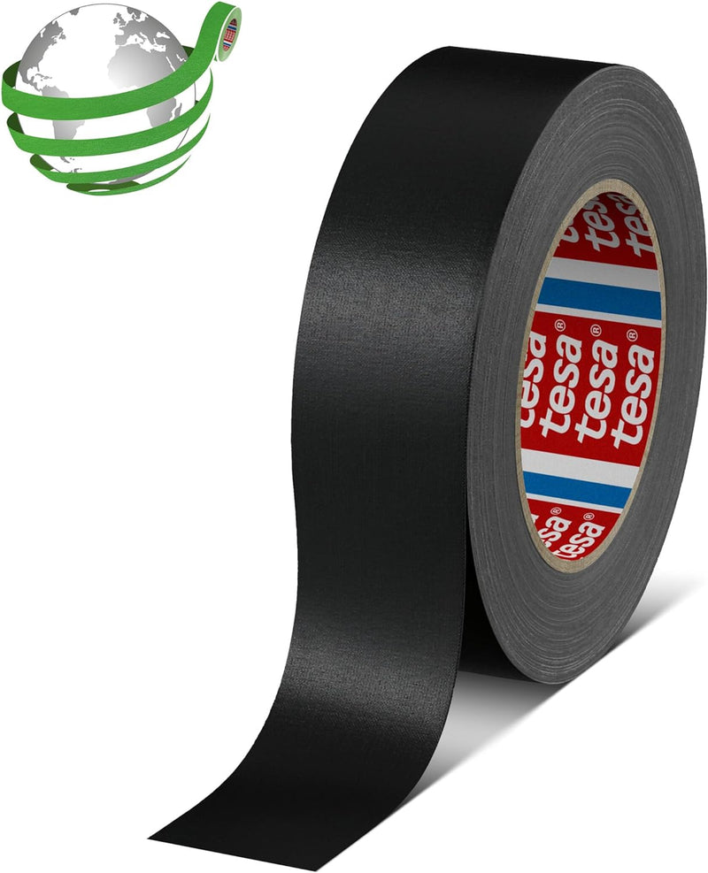 tesa band 4651 Premium leistungsstarkes Gewebeband versch. Breiten und Farben (50 mm x 50 m, schwarz