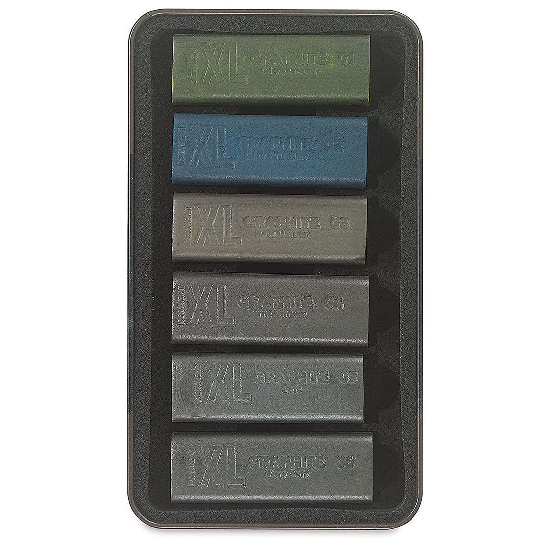 Derwent 2302010 Graphit-Stift, XL, 6 Stück Graphiteblocks, Graphiteblocks