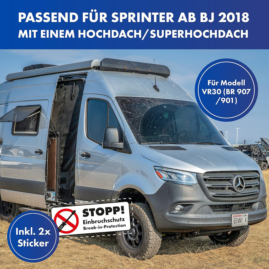 LAINFELD Hecktürverriegelung | Für Mercedes Sprinter ab BJ 2018 (BR 907 910) | Hecktür Einbruchschut