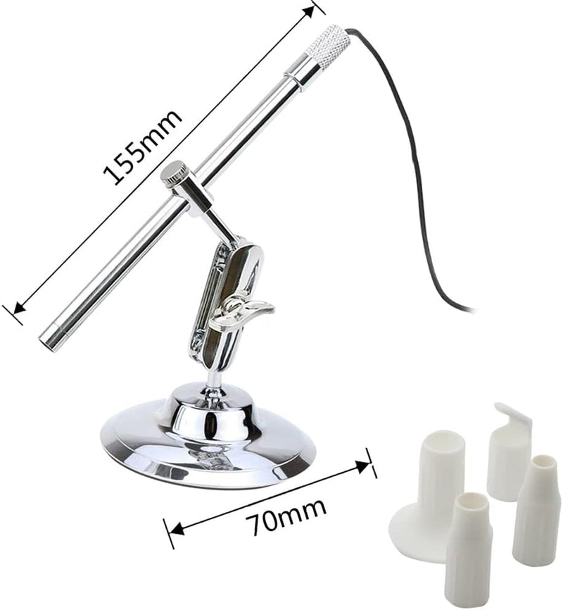 USB-Digitalmikroskop, Kamera mit 200-facher Vergrösserung und Ständer, Handmikroskop mit 2 Megapixel