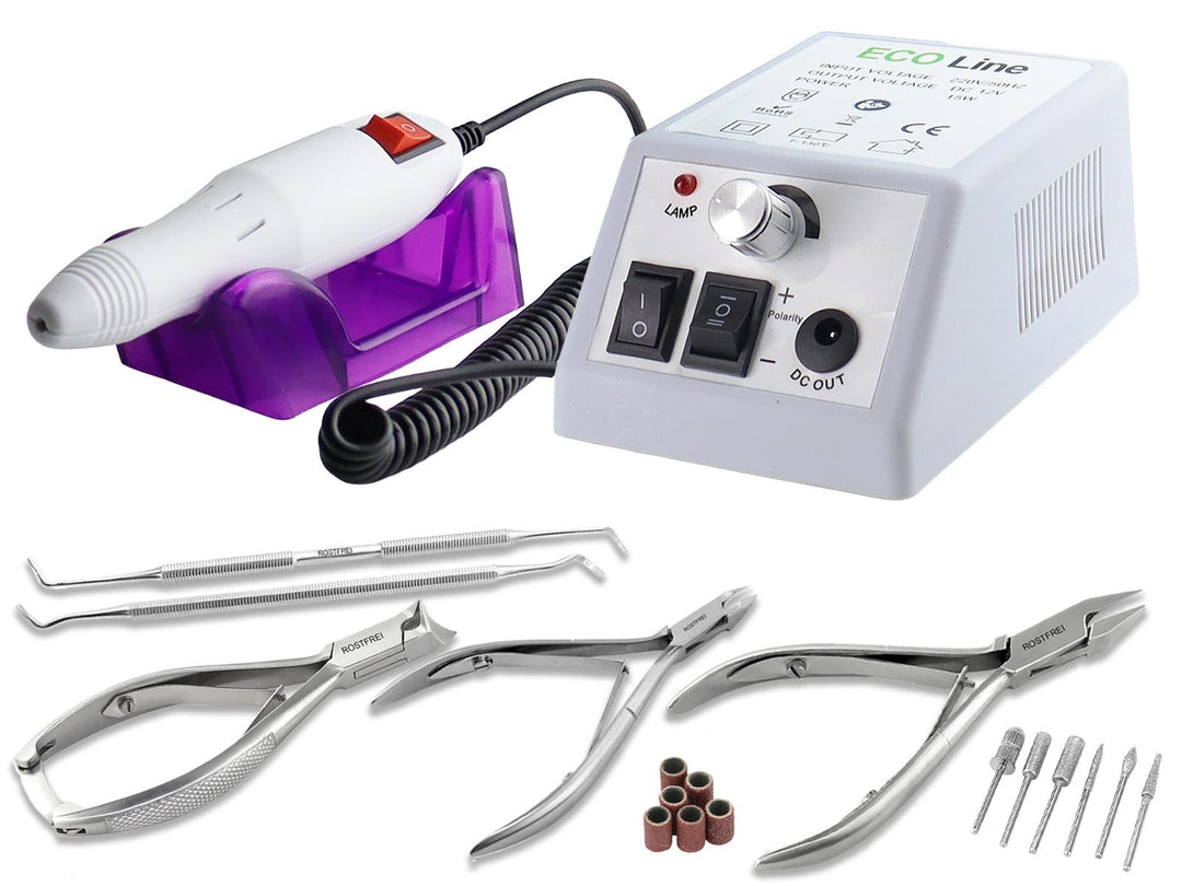 Fusspflegegerät Fräser Set mit Nagelzangen Set Fusspflege Set