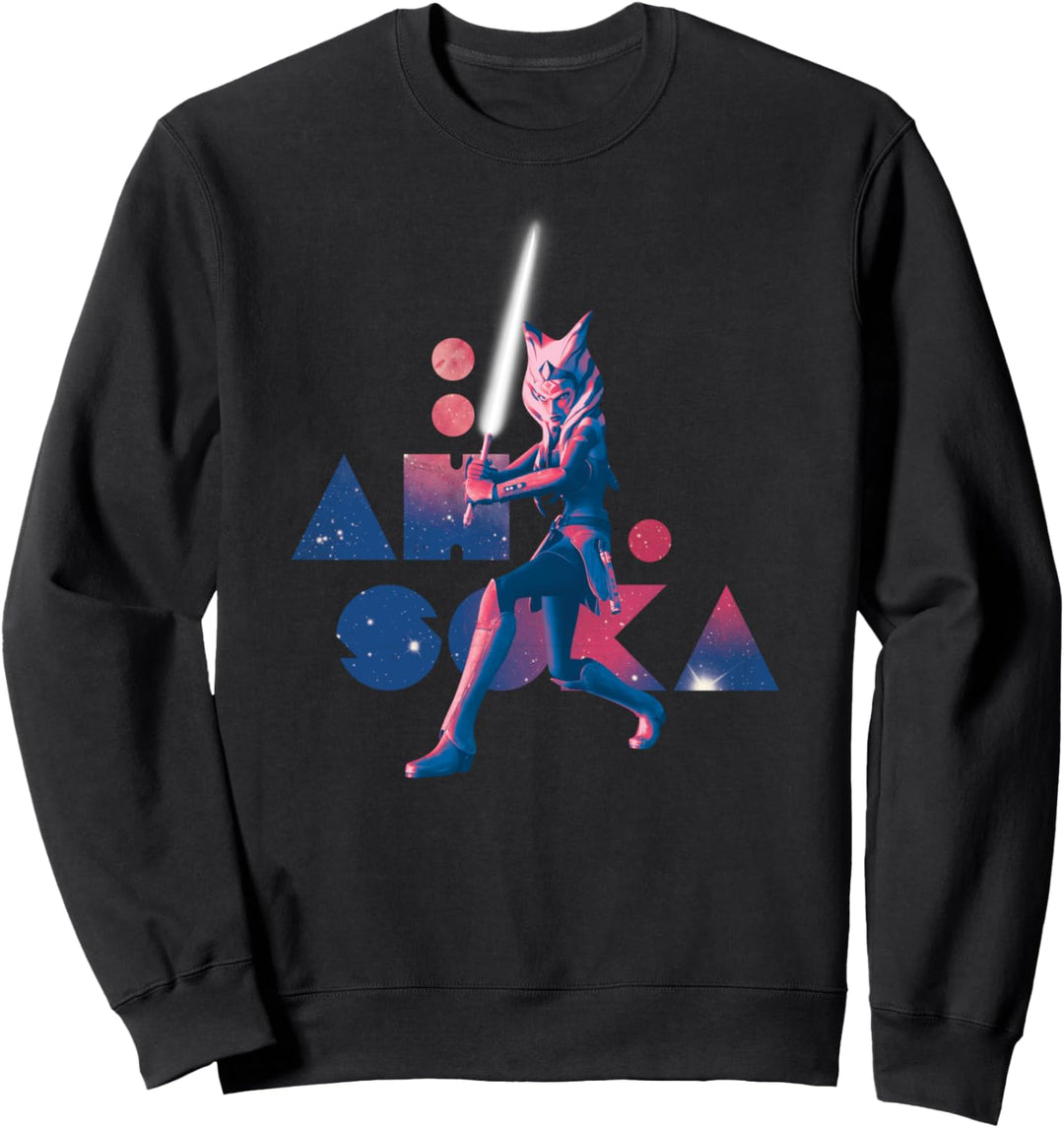 Star Wars The Clone Wars Ahsoka Tano Pink Galaxy Sweatshirt