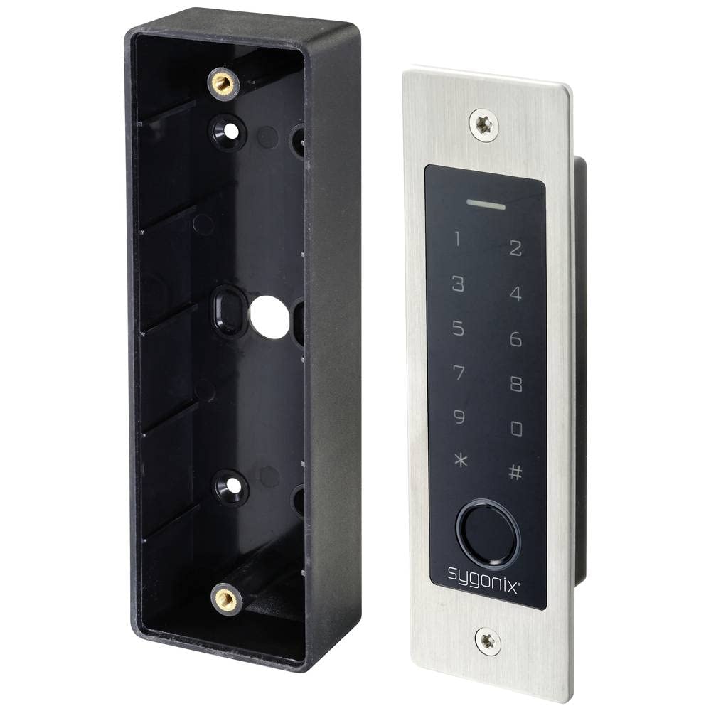 Sygonix SY-5231014 Fingerprint/RFID Zugangssystem Unterputz 12 V/DC, 18 V/DC IP55 mit beleuchteter T