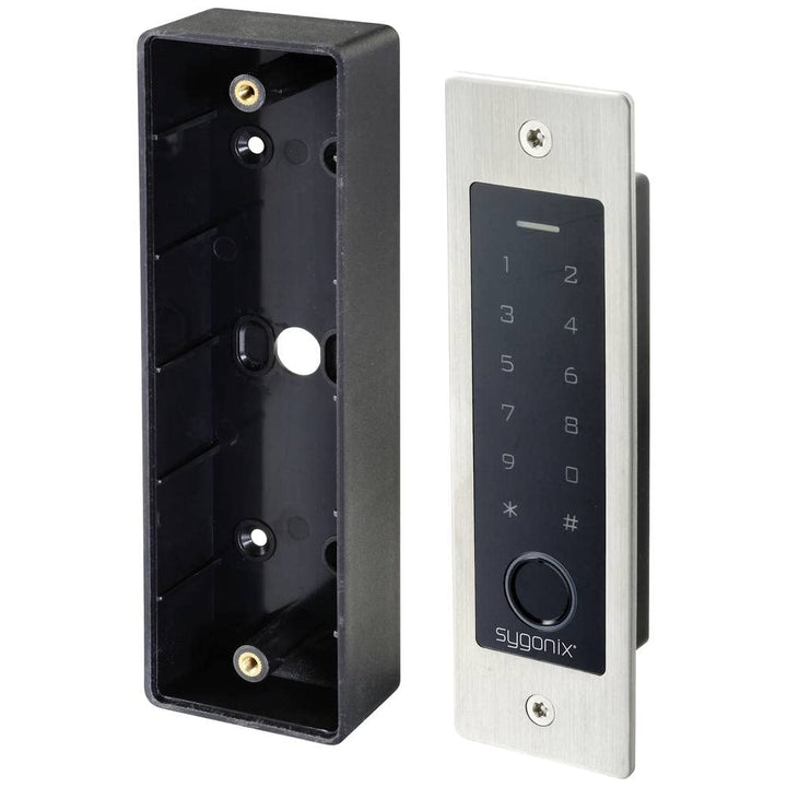 Sygonix SY-5231014 Fingerprint/RFID Zugangssystem Unterputz 12 V/DC, 18 V/DC IP55 mit beleuchteter T