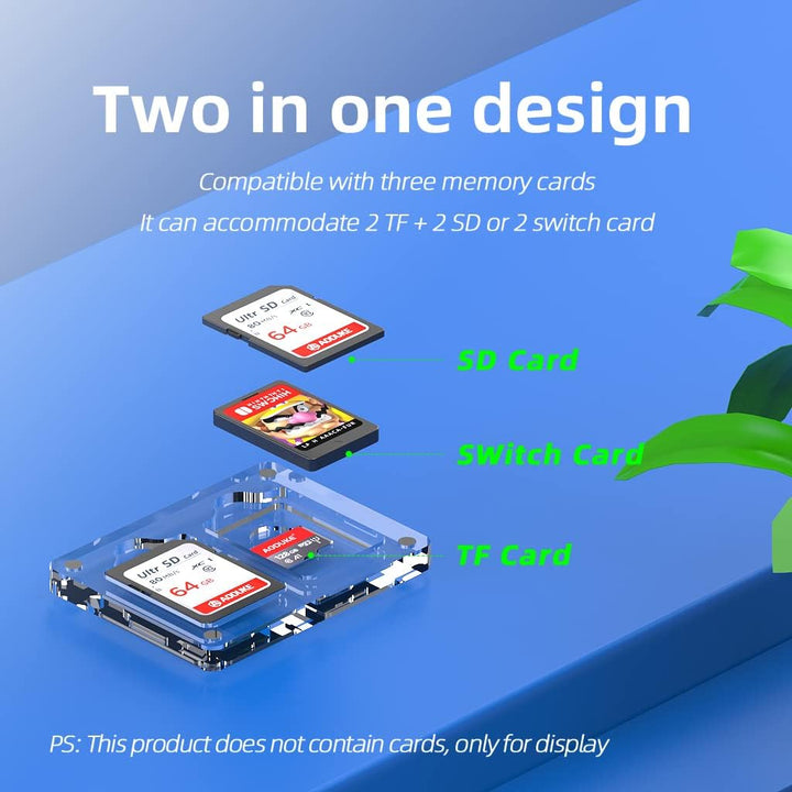 Magnetic Closure Switch Game Card Case and Micro SD TF Card Memory Card Storage Box Holder, Storage