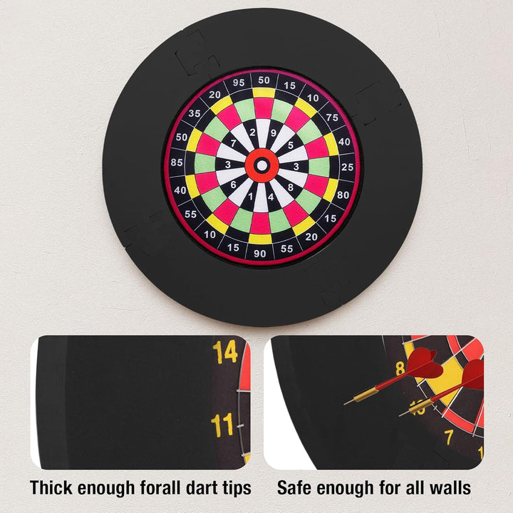 Trintion Dart Board Surround Ring, Durable PU Dartboard Surround, Dart Backboard Ring Compatible wit
