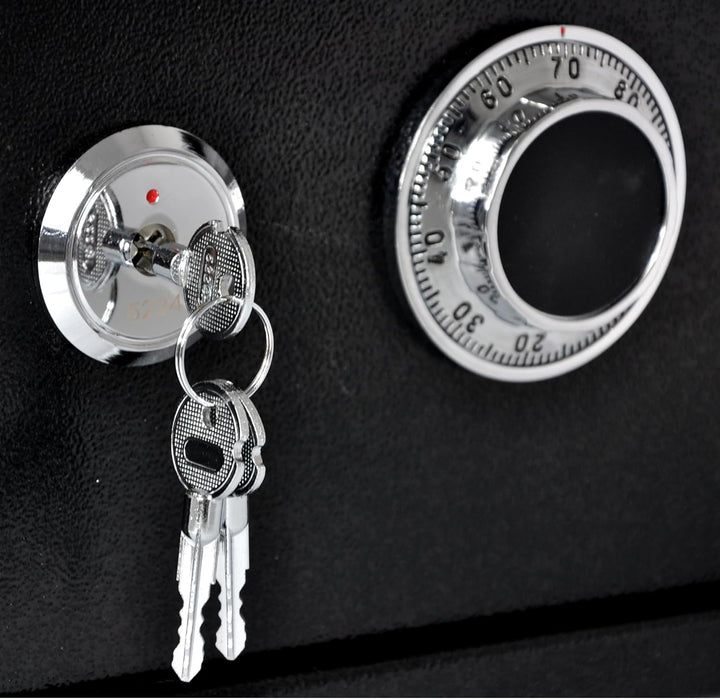 Tresor Möbeltresor Safe Mechanisches Kombinationsschloss + Doppelbartschloss Schranksafe Geldschrank