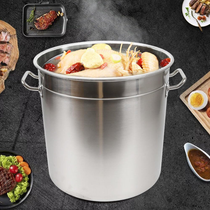 30|50|70Liter Gastronomie Kochtopf Kochtopf Suppentopf Mit Edelstahl Deckel，Multifunktionaler Kochto