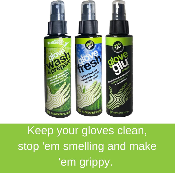 gloveglu Glove Glue Glove Care System Torwarthandschuhe, 120 ml, 3 Stück, 900333, Mehrfarbig, Einhei