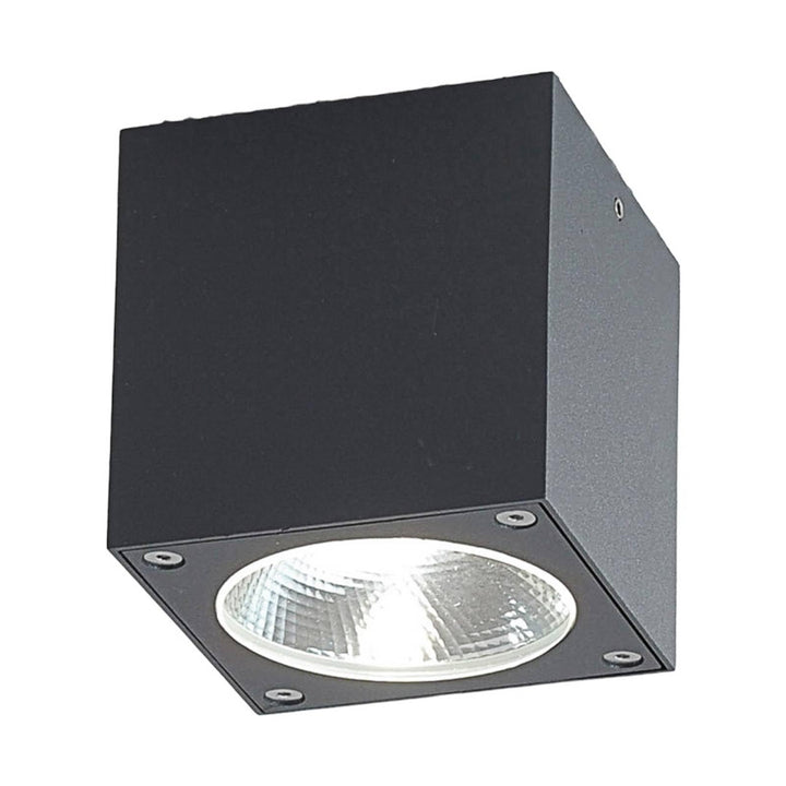 Lucande LED Deckenleuchten 'Cordy' (spritzwassergeschützt) (Modern) in Schwarz aus Aluminium (1 flam