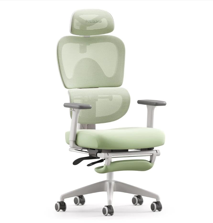 MUSSO E600SE Ergonomischer Bürostuhl, 3-stufig verstellbare Lendenwirbelsäule 3D-verstellbare Armleh