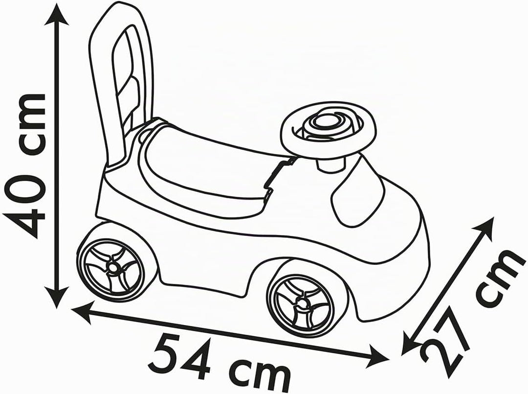 Smoby Minnie Maus Rutscher – wendiges Kinderfahrzeug mit Hupenlenkrad – Rückenstütze, Staufach, Kipp