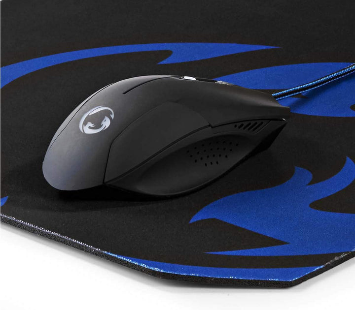 NEDIS Gaming Mouse & Mouse Pad Set - Verdrahtet - 800/1200 / 1600 DPI - Einstellbar DPI - Anzahl Knö