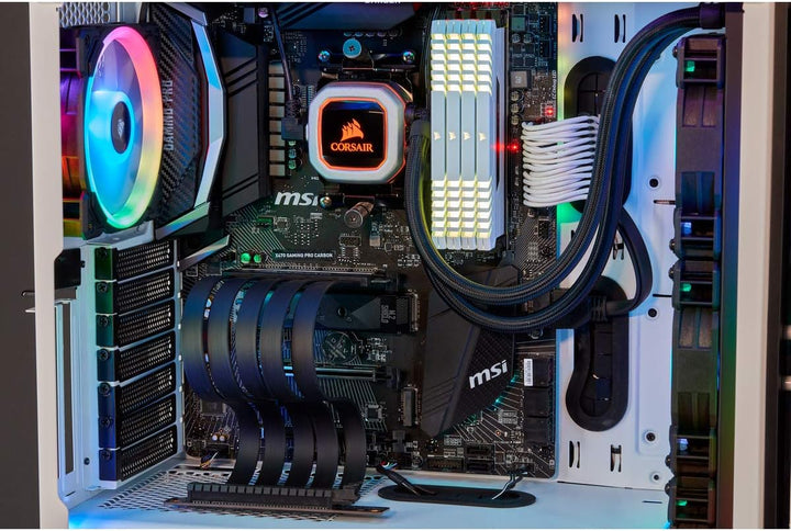 Corsair Premium PCIe 3.0 x16-Verlängerungskabel, 300 mm (EMI-abgeschirmt, vollflexibel, 90-Grad-weib