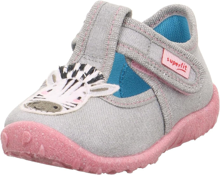 Superfit Mädchen Spotty Hausschuhe 23 EU Grau 2030, 23 EU Grau 2030