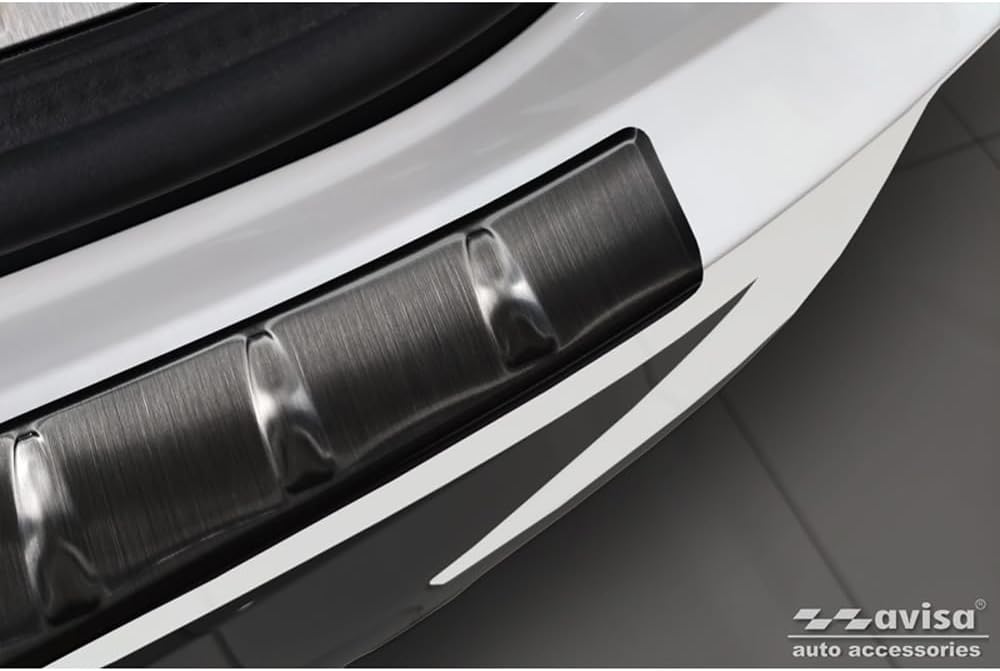 Avisa Schwarz Edelstahl Heckstossstangenschutz kompatibel mit BMW X4 G02 FL 2021- mit M-Paket &