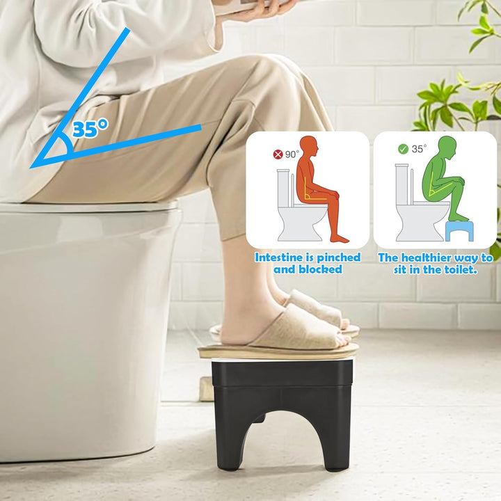 Toilettenhocker, Multifunktionale Klohocker Ragbare für Zuhause Praktisch und Kompakt, Stabil,Ermögl
