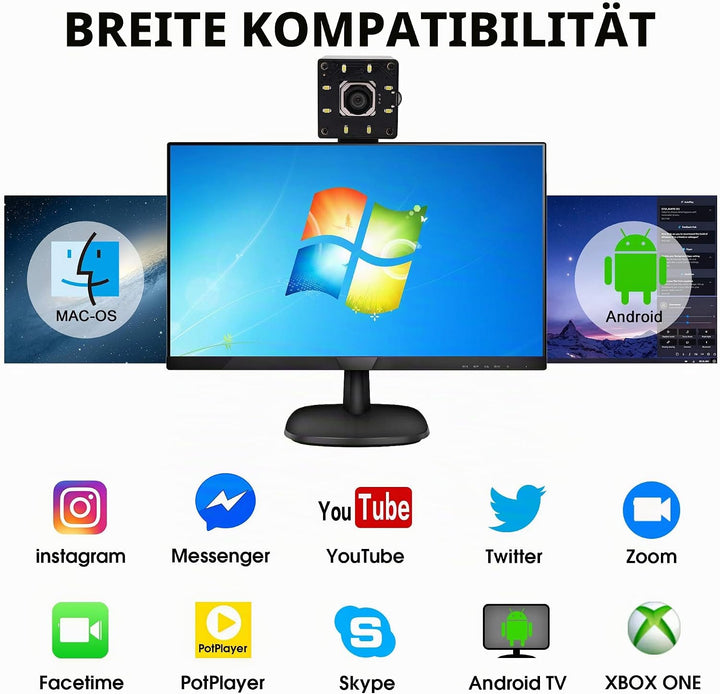 SVPRO Autofokus 4K USB Kamera 30pfs UHD Computer Kamera IMX415 Sensor, 100° No Distortion Objektiv M