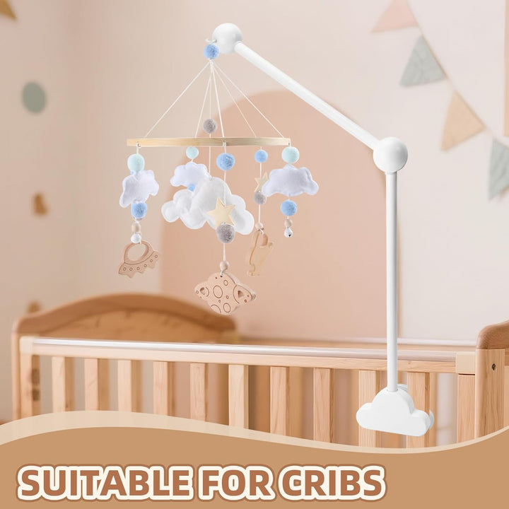 Mobile Halterung Holz für Babybett, Home Mobile Holz, abnehmbarer Baby-Mobile-Aufhänger, für Aufhäng