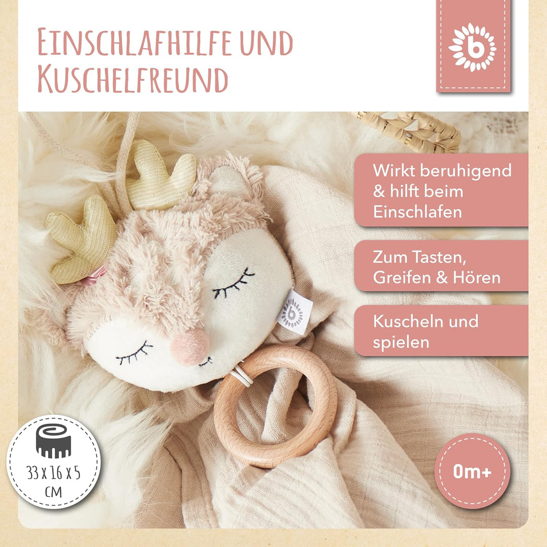 Bieco Musikspieluhr Reh | ca. 30 cm | Baby Spieluhr | Einschlafhilfe Babys | Baby Musik | Spieluhr B