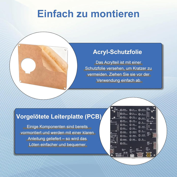 DIY USB-Kabeltester Lötprojekt-Bausatz, BANRIA 9-in-1 Universal Elektronik USB-Kabelprüfer für RJ45,