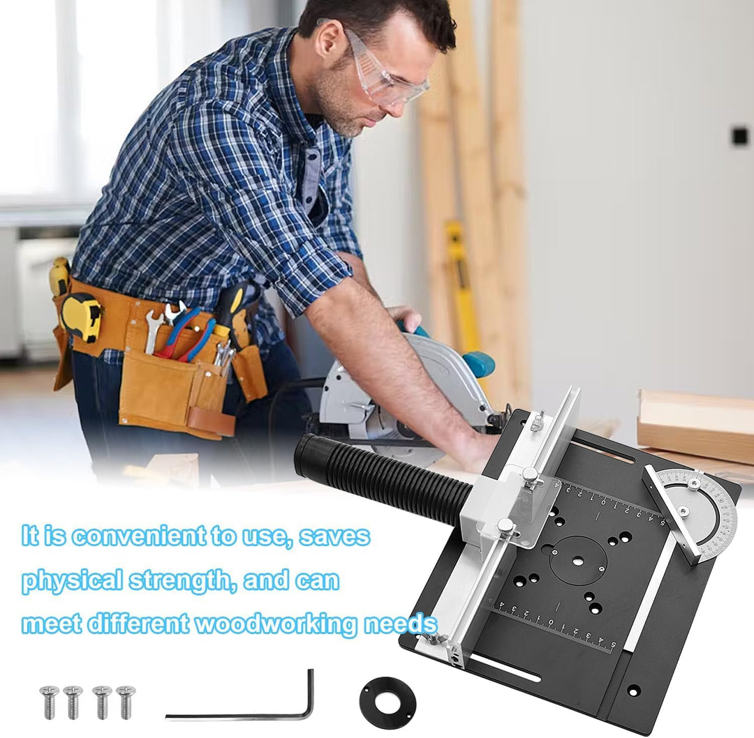 Set mit 3 Frästisch Einlegeplatten, Aluminiumlegierung, Frästisch Einlegeplatte für Oberfräsen, Rout