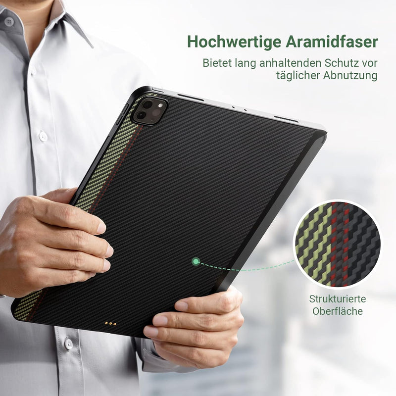 PITAKA Hülle für iPad Pro 12.9 Zoll 2022/2021 Magnetische Schutzhülle Kompatibel mit Magic Keyboard