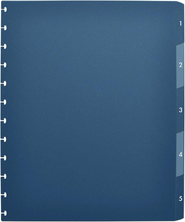 Oxford polyvision Ringmappe A4, mit vario-zipp, 20 Hüllen, schwarz, 5er Pack & Oxford manageMe Ringm