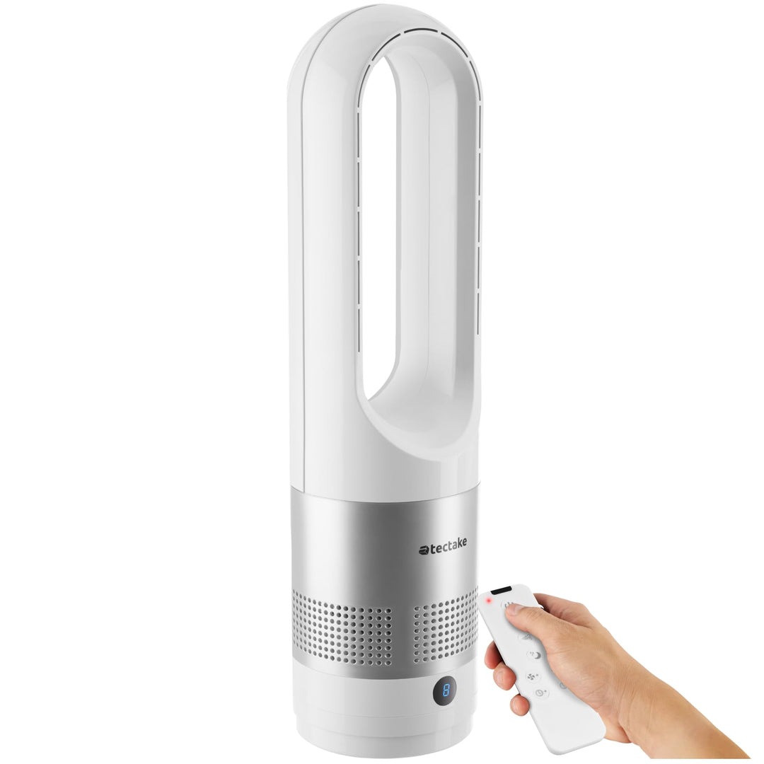 tectake® rotorloser Ventilator mit Fernbedienung, Turmventilator, cooling ace Lüfter, Luftkühler, mo