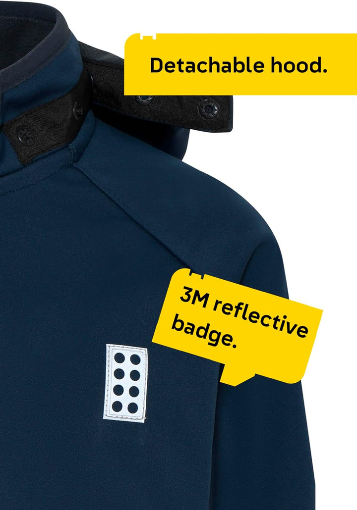 LEGO® Softshelljacke für Jungen und Mädchen - Winddichte und wasserabweisende Übergangsjacke mit abn