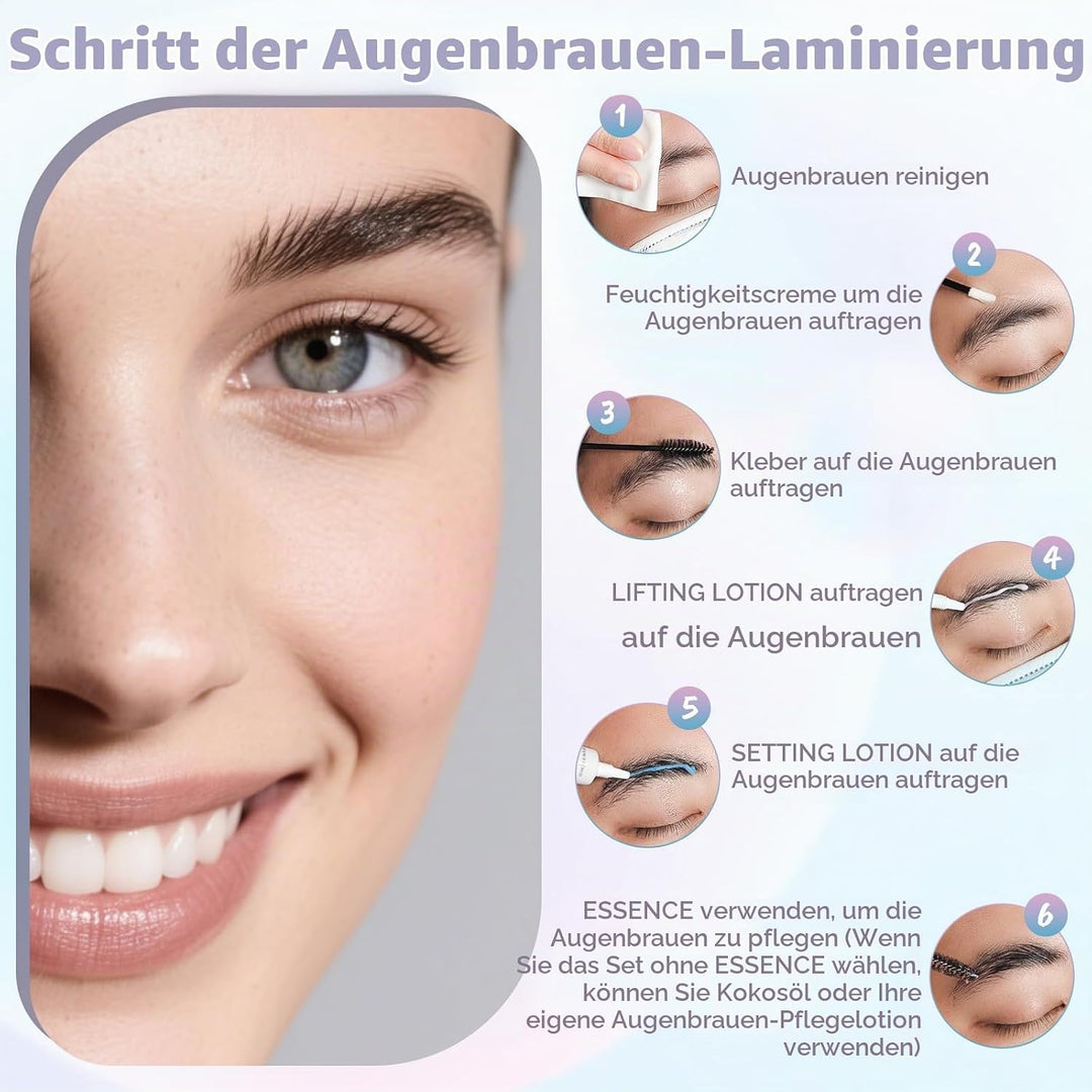 PERMANIA Augenbrauen Lifting Set, Neues Brow Lifting Set, für Natürlich Schöne Augenbrauen zu Hause,