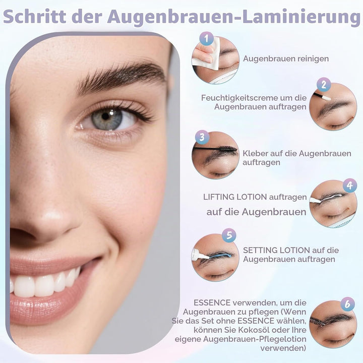 PERMANIA Augenbrauen Lifting Set, Neues Brow Lifting Set, für Natürlich Schöne Augenbrauen zu Hause,