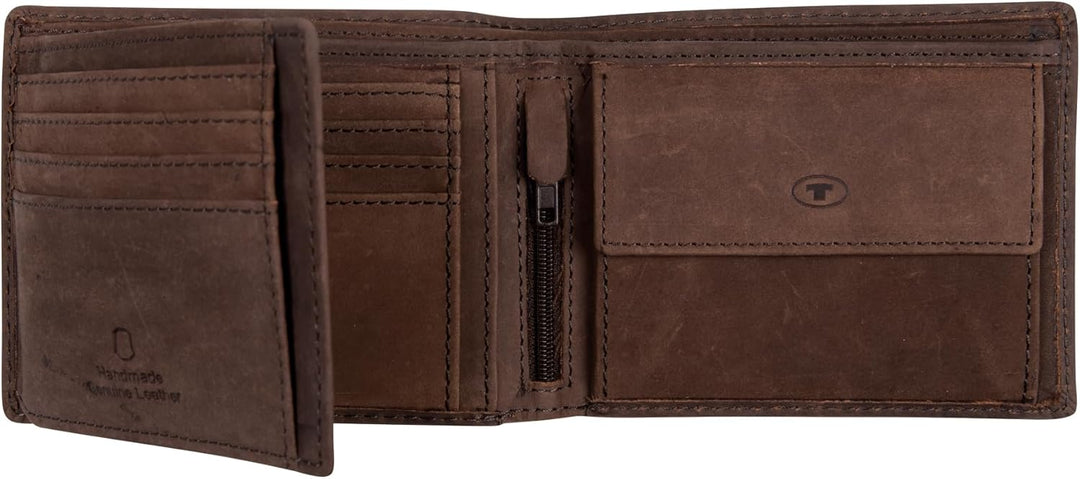 TOM TAILOR Bags Ron Herren Geldbörse RFID Hochformat Leder 12,5 x 2 x 9,5 Brown, 12,5 x 2 x 9,5 Brow