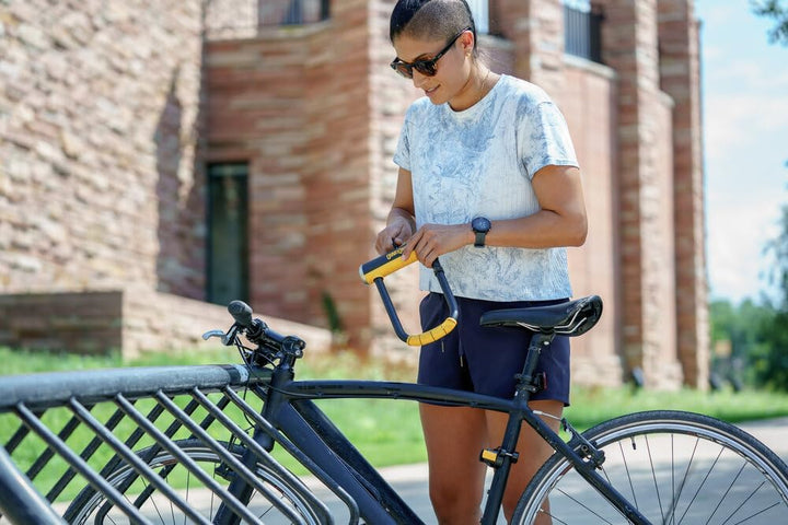 ONGUARD Pitbull Dt beugelslot, zwart, 115 mm x 230 mm x 14 mm + 120 cm x 10 mm, Schwarz Schwarz 115