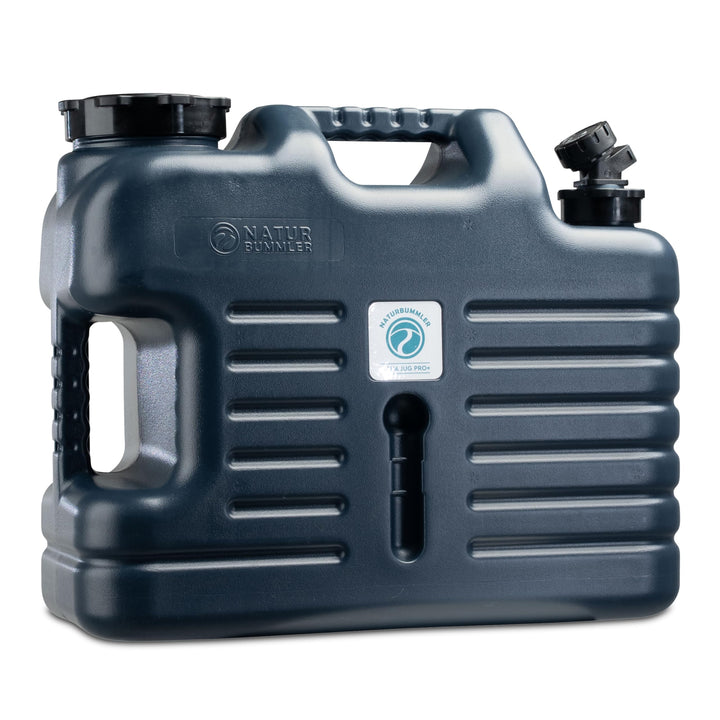 NATURBUMMLER Wasserkanister Camping [Aqua Jug Pro+] – Leichter 18L Trinkwasserkanister mit Hahn, Dru