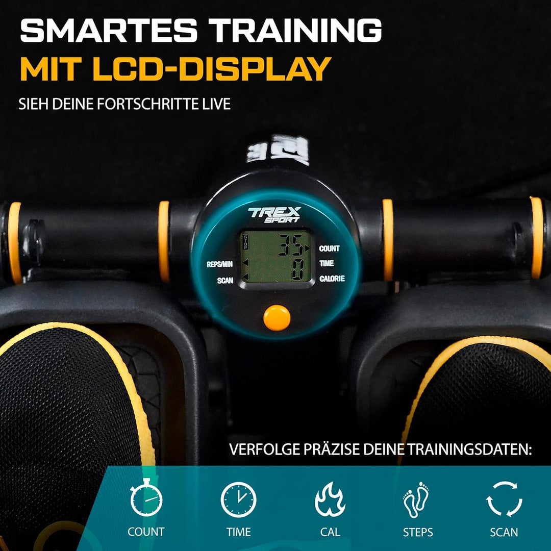 TREX SPORT Mini Stepper TX-070SP | 2in1 Swing Stepper seitliches & vertikales Training | mit Expande